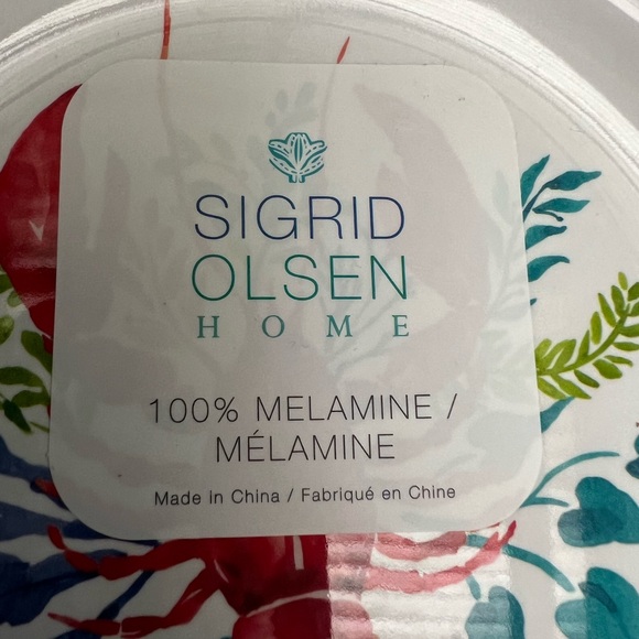 NWT Sigrid Olsen Appetizer Salad Lobster Melamine Plate - Picture 2 of 4